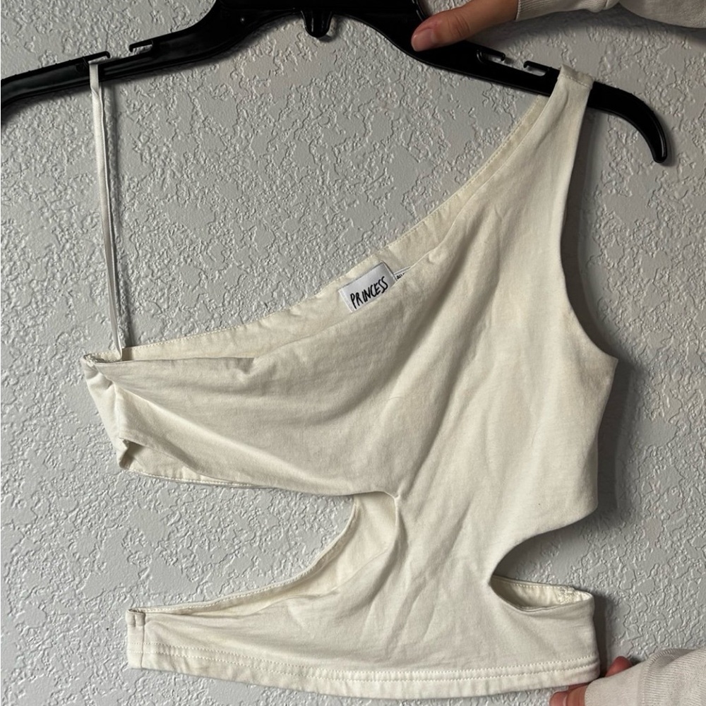 Off-White Asymmetrical Women's Top